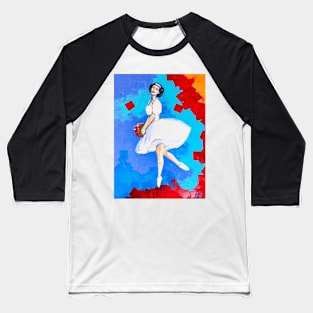 Ballerina with a bouquet of scarlet roses Baseball T-Shirt